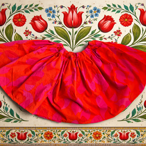 Pörgős néptánc szoknya 35 cm - Meska.hu