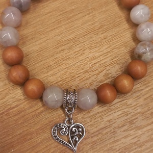 Ametiszt-Szantálfa  ásványkarkötő - ékszer - karkötő - ásványkarkötő - Meska.hu