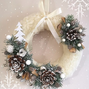 Téli ajtódísz - Meska.hu