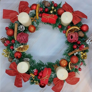 Retro adventi koszorú - karácsony - adventi díszek - adventi koszorú - Meska.hu