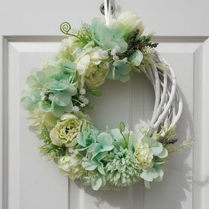 Virágos ajtódísz, Ünnepi díszek, dekorációk, Húsvéti díszek és dekorációk, Húsvéti ajtódísz, kopogtató, Virágkötés, MESKA