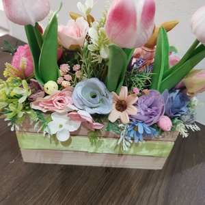 Húsvéti nyuszis asztali dísz - ünnepi díszek, dekorációk - húsvéti díszek és dekorációk - húsvéti asztaldíszek - Meska.hu