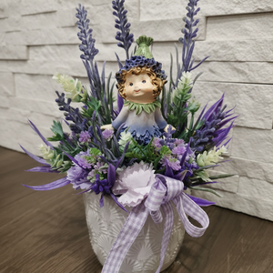 Levendulás cuki asztali dísz, Otthon & Életmód, Dekoráció, Asztal és polc dekoráció, Asztaldísz, Virágkötés, MESKA