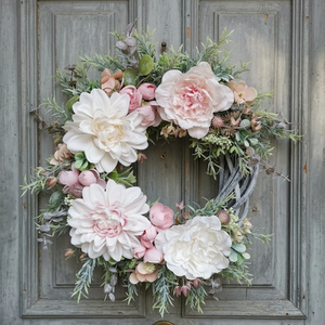 Tavaszi ajtódísz, Otthon & Életmód, Dekoráció, Ajtó- és ablak dekoráció, Ajtódísz & Kopogtató, Virágkötés, MESKA