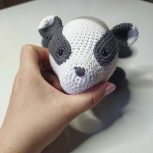 Horgolt borz, 25 cm  - játék & sport - plüssállat & játékfigura - más figura - Meska.hu