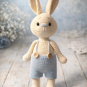 Horgolt nyuszi, 30 cm, Játék & Sport, Plüssállat & Játékfigura, Nyuszi, , MESKA