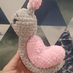 Horgolt Szív csiga - játék & sport - plüssállat & játékfigura - csiga - Meska.hu