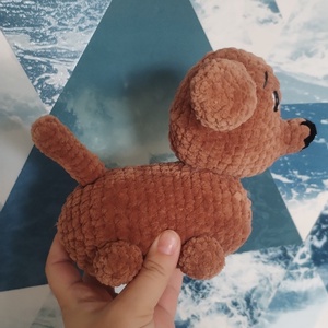 Horgolt Tacskó - játék & sport - plüssállat & játékfigura - kutya - Meska.hu