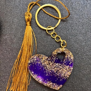 Szíves csillogó kulcstartók - táska & tok - kulcstartó & táskadísz - kulcstartó - Meska.hu