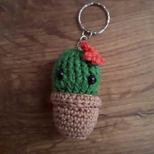 Mini Kaktusz Kulcstartó Horgolt Amigurumi - Meska.hu