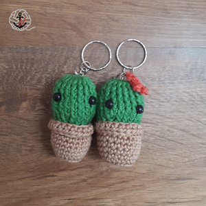 Mini Kaktusz Kulcstartó Horgolt Amigurumi - táska & tok - kulcstartó & táskadísz - kulcstartó - Meska.hu