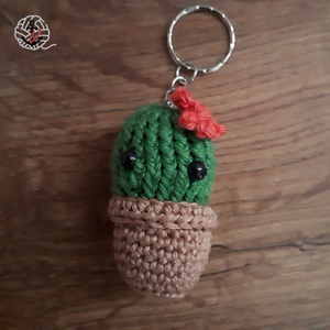 Mini Kaktusz Kulcstartó Horgolt Amigurumi - Meska.hu