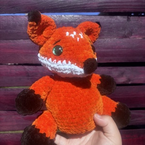 Horgolt róka plüss - játék & sport - plüssállat & játékfigura - róka - Meska.hu