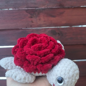 Valentin rózsa teki, Játék & Sport, Plüssállat & Játékfigura, Teknős, Horgolás, MESKA