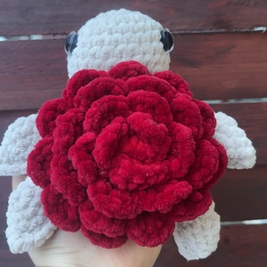 Valentin rózsa teki - játék & sport - plüssállat & játékfigura - teknős - Meska.hu