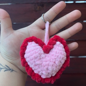 Valentin szívecske kulcstartó - Meska.hu