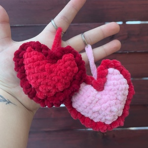 Valentin szívecske kulcstartó - táska & tok - kulcstartó & táskadísz - kulcstartó - Meska.hu