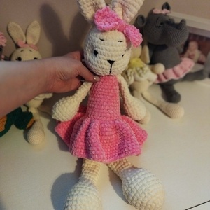 Nagy méretű horgolt plüss nyuszi  - játék & sport - plüssállat & játékfigura - nyuszi - Meska.hu