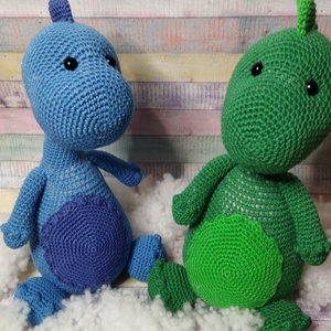 Horgolt dínó - játék & sport - plüssállat & játékfigura - plüss dínók - Meska.hu