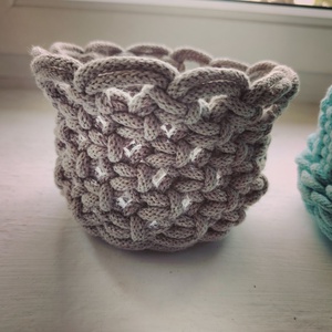 Makrame tároló kosár , Otthon & Életmód, Tárolás & Rendszerezés, Íróasztali tároló, Csomózás, MESKA