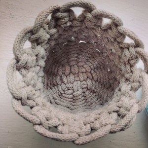 Makrame tároló kosár  - otthon & életmód - tárolás & rendszerezés - íróasztali tároló - Meska.hu