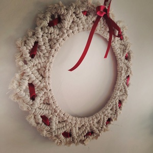 Téli ajtódísz  - karácsony - karácsonyi lakásdekoráció - karácsonyi ajtódíszek - Meska.hu