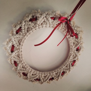 Téli ajtódísz  - karácsony - karácsonyi lakásdekoráció - karácsonyi ajtódíszek - Meska.hu