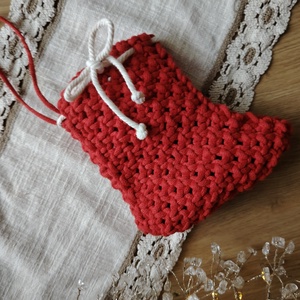 Mikulás csizma  - karácsony - mikulás - mikulás csizma és zokni - Meska.hu