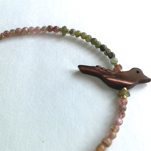 Barna gyöngyház madár karkötő 1.  -  - Meska.hu