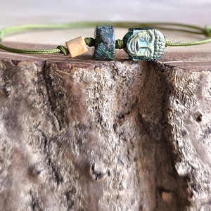 Buddha egyszálas karkötő - ékszer - karkötő - charm karkötő - Meska.hu