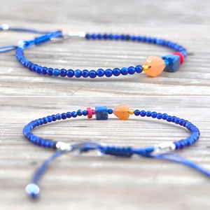 Lápisz lazuli karkötő - ékszer - karkötő - charm karkötő - Meska.hu