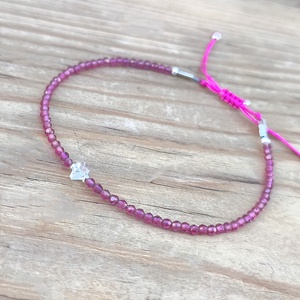 Pinky-herkimer gyémánt karkötő - ékszer - karkötő - charm karkötő - Meska.hu