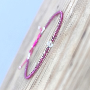 Pinky-herkimer gyémánt karkötő - ékszer - karkötő - charm karkötő - Meska.hu