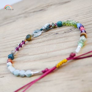 Színes ásvány karkötő - ékszer - karkötő - ásványkarkötő - Meska.hu