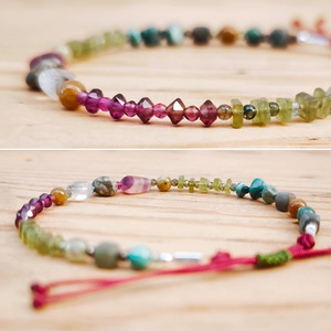 Színes ásvány karkötő - ékszer - karkötő - ásványkarkötő - Meska.hu