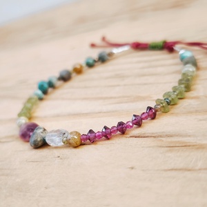 Színes ásvány karkötő - ékszer - karkötő - ásványkarkötő - Meska.hu