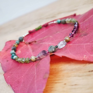 Színes ásvány karkötő, Ékszer, Karkötő, Ásványkarkötő, Ékszerkészítés, MESKA