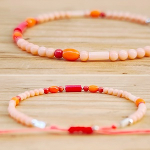 Korall karkötő - ékszer - karkötő - ásványkarkötő - Meska.hu
