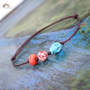 Koponya egyszál karkötő - ékszer - karkötő - karkötő medállal - Meska.hu