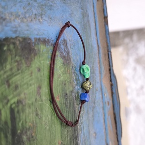 Koponya egyszál karkötő - ékszer - karkötő - karkötő medállal - Meska.hu