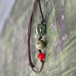 Buddha egyszál karkötő - ékszer - karkötő - karkötő medállal - Meska.hu