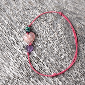 Szívecském egyszál karkötő - ékszer - karkötő - karkötő medállal - Meska.hu