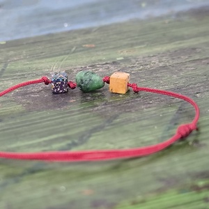 Ásvány egyszál karkötő - ékszer - karkötő - karkötő medállal - Meska.hu