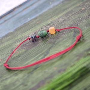 Ásvány egyszál karkötő - ékszer - karkötő - karkötő medállal - Meska.hu