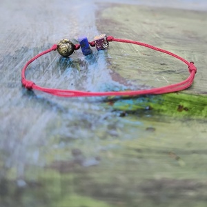 Ásvány egyszál karkötő - ékszer - karkötő - karkötő medállal - Meska.hu