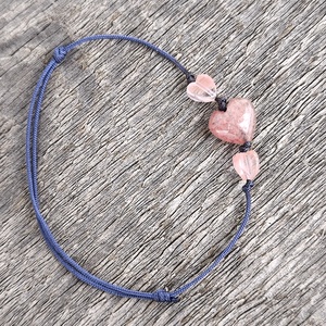 Szívecském egyszál karkötő - Meska.hu