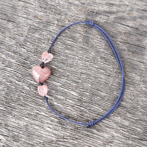 Szívecském egyszál karkötő - ékszer - karkötő - karkötő medállal - Meska.hu