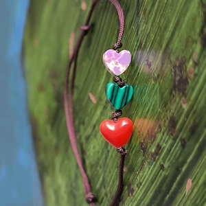 Szívecskés egyszál karkötő - ékszer - karkötő - karkötő medállal - Meska.hu