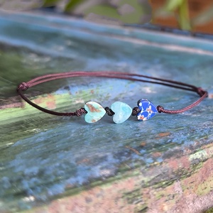 Szívecskés egyszál karkötő - Meska.hu