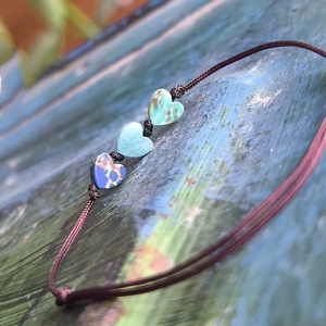 Szívecskés egyszál karkötő - ékszer - karkötő - karkötő medállal - Meska.hu